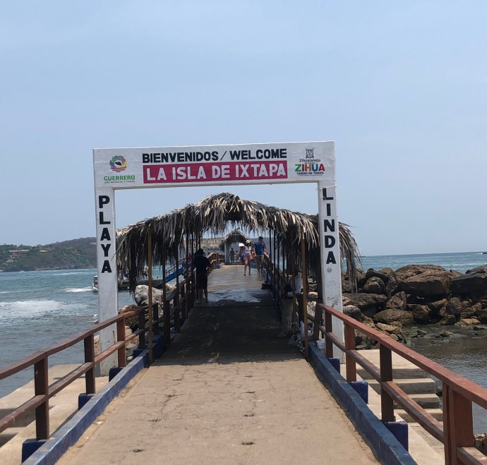 entrance to boat taxi area, Ixtapa